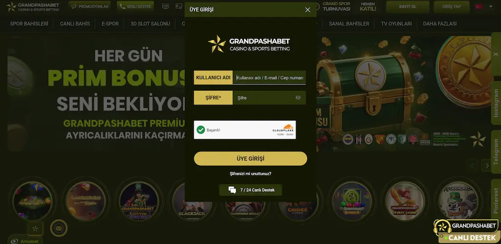 Grandpashabet Giriş